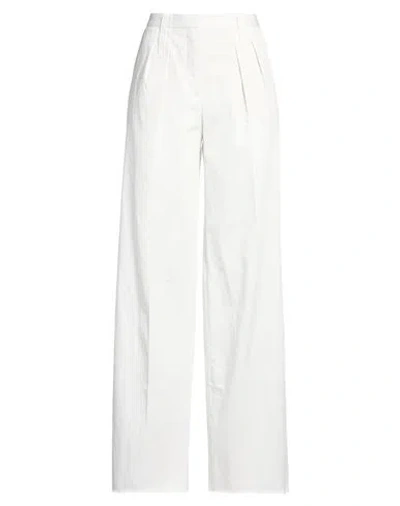 Barbara Bui Woman Pants White Size 8 Tencel, Cotton, Elastane