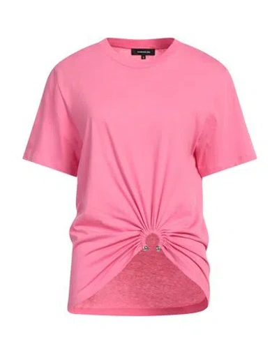 Barbara Bui Woman T-shirt Fuchsia Size L Cotton In Pink