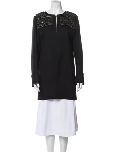 Pre-owned Barbara Bui Wool Coat In Black