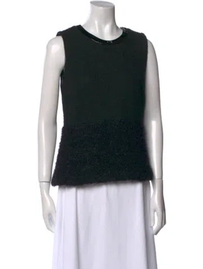 Pre-owned Barbara Bui Wool Crew Neck Top In Black