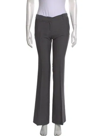 Pre-owned Barbara Bui Wool Flared Pants In Grey