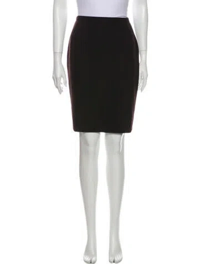 Pre-owned Barbara Bui Wool Knee-length Skirt In Black