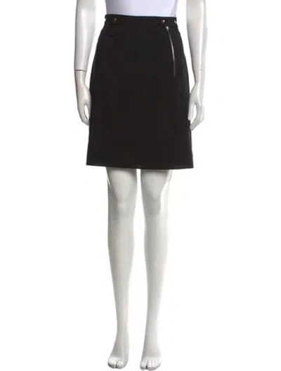Pre-owned Barbara Bui Wool Knee-length Skirt In Black
