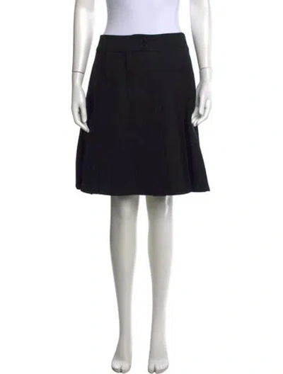 Pre-owned Barbara Bui Wool Knee-length Skirt In Black