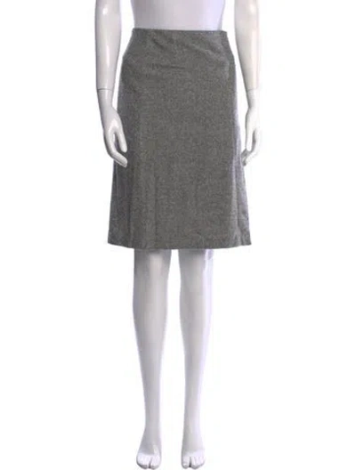 Pre-owned Barbara Bui Wool Knee-length Skirt In Gray