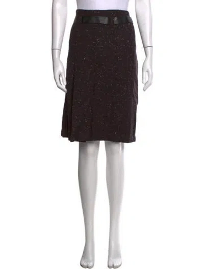 Pre-owned Barbara Bui Wool Knee-length Skirt In Green
