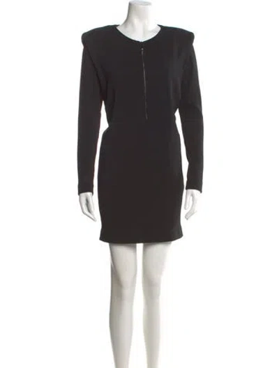 Pre-owned Barbara Bui Wool Mini Dress In Gray
