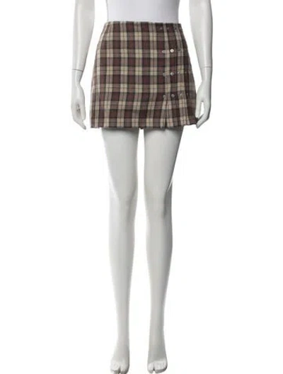 Pre-owned Barbara Bui Wool Mini Skirt In Multicolor