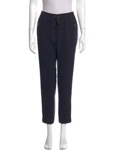 Pre-owned Barbara Bui Wool Skinny Leg Pants In Blue
