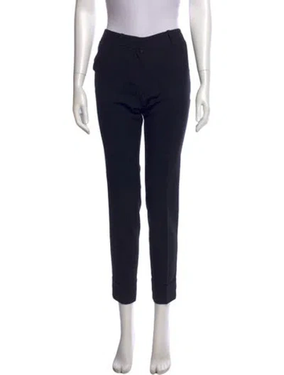 Pre-owned Barbara Bui Wool Straight Leg Pants In Black