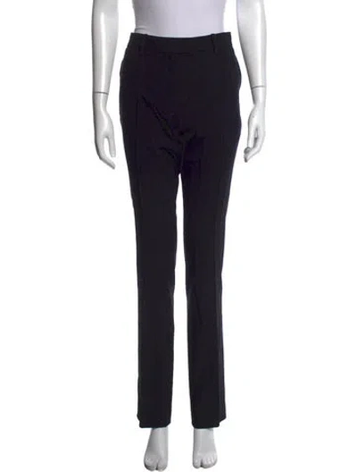 Pre-owned Barbara Bui Wool Straight Leg Pants In Black