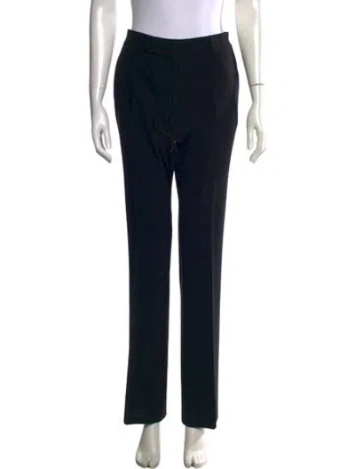 Pre-owned Barbara Bui Wool Straight Leg Pants In Black