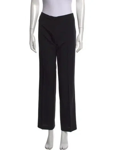 Pre-owned Barbara Bui Wool Straight Leg Pants In Black
