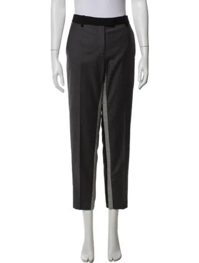 Pre-owned Barbara Bui Wool Straight Leg Pants In Black/grey