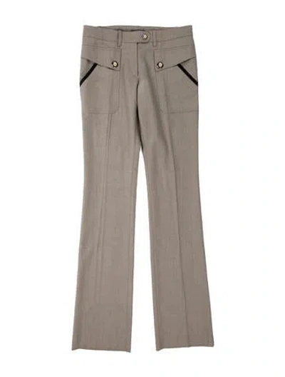 Pre-owned Barbara Bui Wool Straight Leg Pants In Grey
