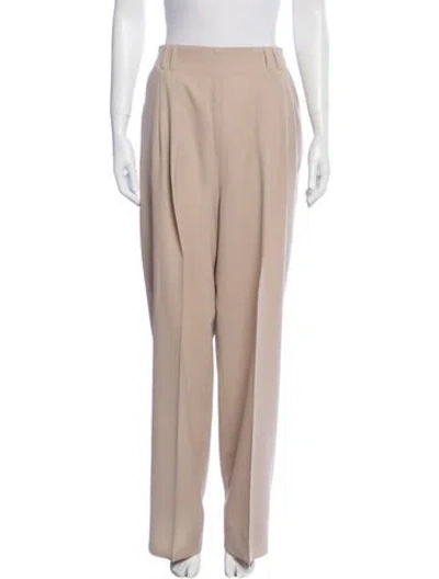 Pre-owned Barbara Bui Wool Straight Leg Pants In Neutral