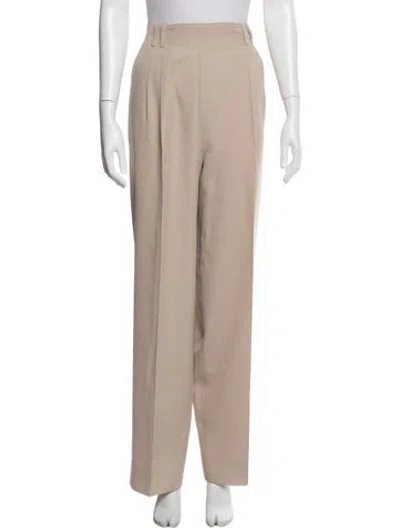 Pre-owned Barbara Bui Wool Straight Leg Pants In Neutral