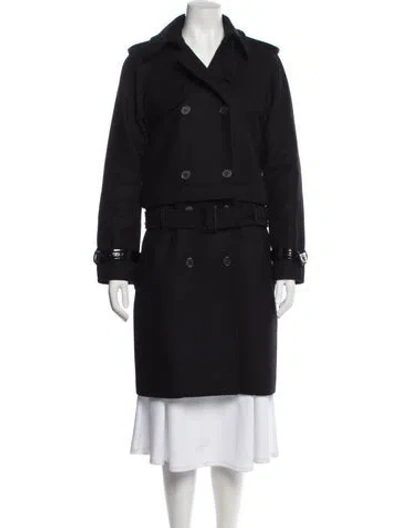 Pre-owned Barbara Bui Wool Trench Coat In Black