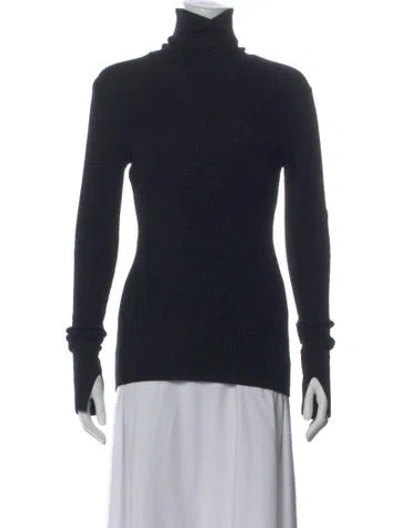 Pre-owned Barbara Bui Wool Turtleneck Sweater In Black