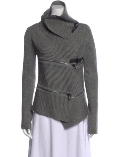 Pre-owned Barbara Bui Wool Turtleneck Sweater In Gray
