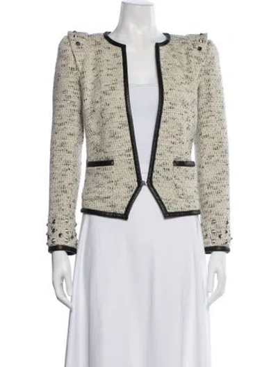 Pre-owned Barbara Bui Wool Tweed Pattern Jacket