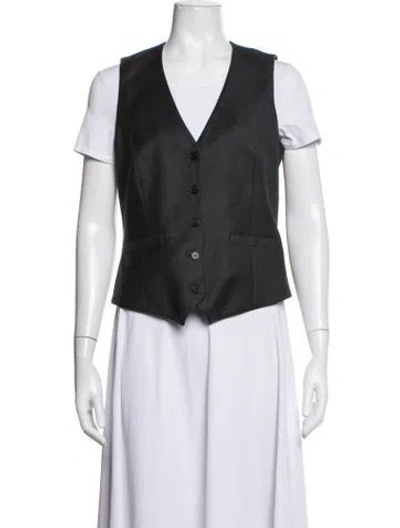 Pre-owned Barbara Bui Wool Vest In Black