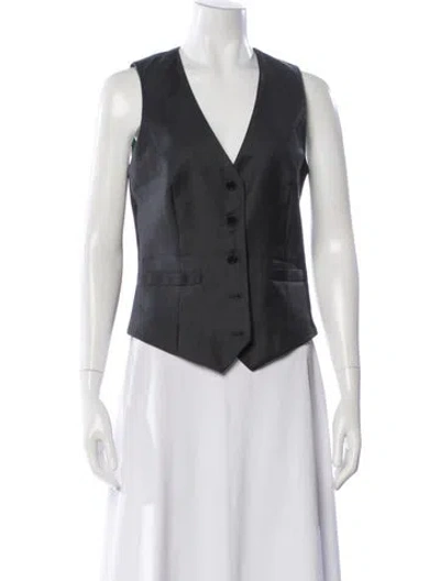 Pre-owned Barbara Bui Wool Vest In Gray