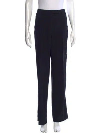 Pre-owned Barbara Bui Wool Wide Leg Pants In Black