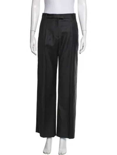 Pre-owned Barbara Bui Wool Wide Leg Pants In Black
