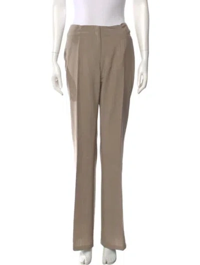 Pre-owned Barbara Bui Wool Wide Leg Pants In Neutral