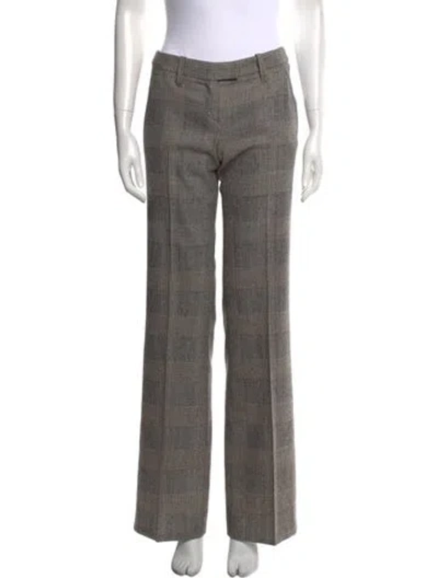 Pre-owned Barbara Bui Wool Wide Leg Pants In Neutral