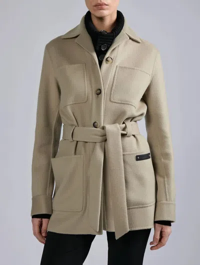 Barbara Bui Wool-blend Shirt Jacket Jacket In Beige