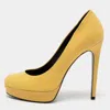 Barbara Bui Yellow Leather Platform Pumps In Yellow