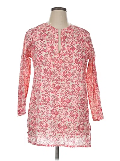 Pre-owned Barbara Gerwit Long Sleeve Blouse In Pink