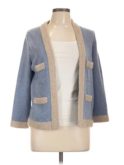 Pre-owned Barbara Lohmann Cashmere Cardigan Sweater In Blue