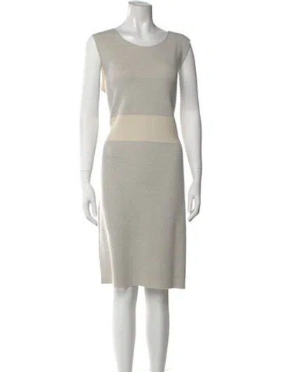 Pre-owned Barbara Lohmann Cashmere Knee-length Dress In Gray