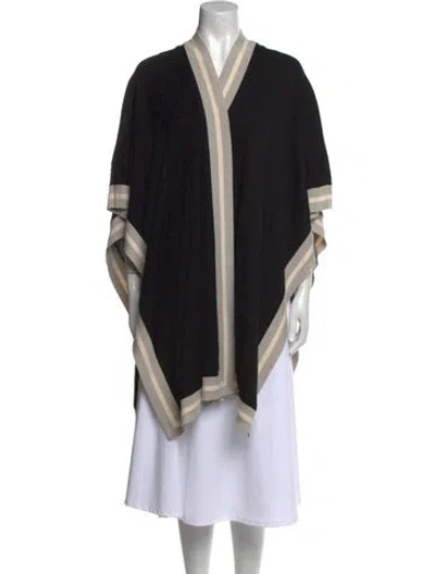 Pre-owned Barbara Lohmann Cashmere Striped Sweater W/ Tags In Black