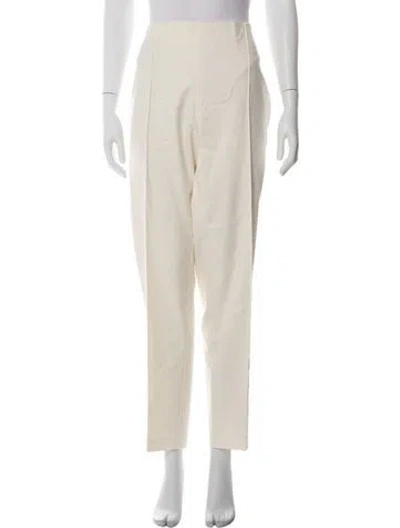 Pre-owned Barbara Lohmann Linen Straight Leg Pants In Neutrals
