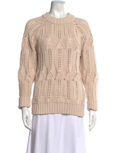 Pre-owned Barbara Lohmann Patterned Crew Neck Sweater W/ Tags In Neutrals