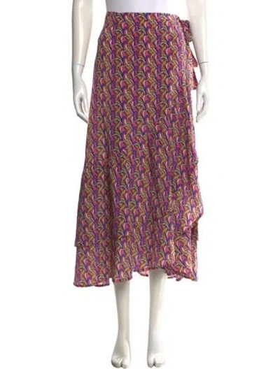 Pre-owned Barbara Lohmann Silk Midi Length Skirt In Pink