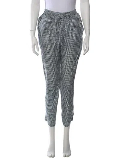 Pre-owned Barbara Lohmann Silk Straight Leg Pants In Blue
