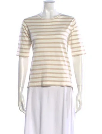 Pre-owned Barbara Lohmann Striped Crew Neck T-shirt In Neutral