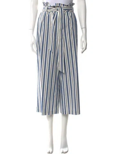 Pre-owned Barbara Lohmann Striped Wide Leg Pants W/ Tags In Blue