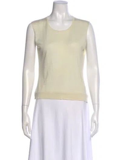 Pre-owned Barbara Lohmann Virgin Wool Crew Neck Top In Neutral