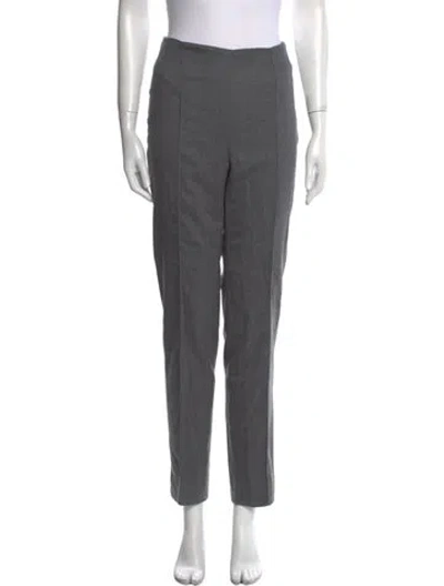 Pre-owned Barbara Lohmann Virgin Wool Skinny Leg Pants In Gray