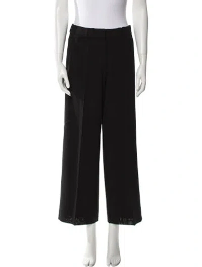 Pre-owned Barbara Lohmann Virgin Wool Wide Leg Pants In Black
