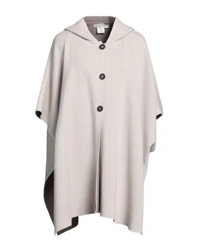 Barbara Lohmann Woman Capes & Ponchos Light Grey Size L Cashmere, Polyamide, Elastane In Gray