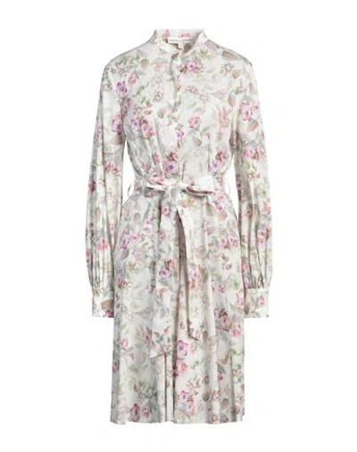Barbara Lohmann Woman Midi Dress Ivory Size 14 Cotton, Elastane In White