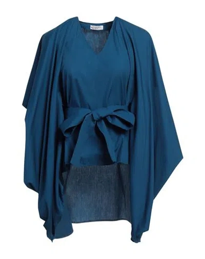 Barbara Pala Woman Top Blue Size Onesize Cotton