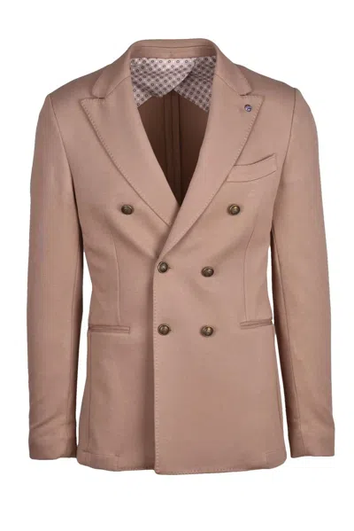 Barbati Double-breasted Jacket Viscose - Beige In Pink